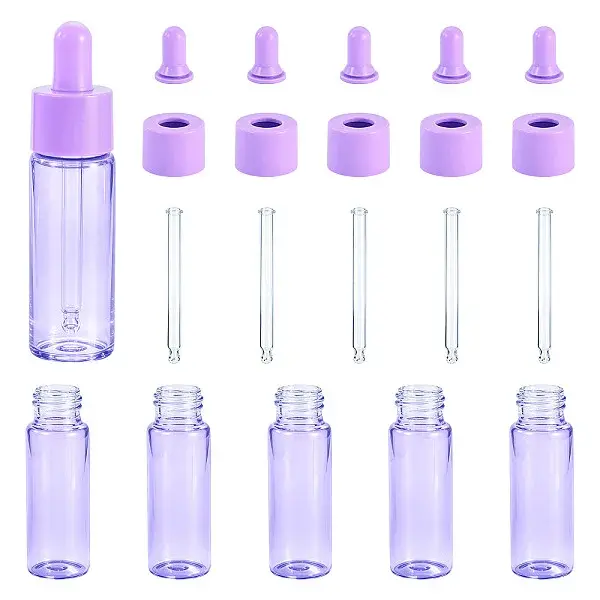 5Pcs Glass Dropper Bottles