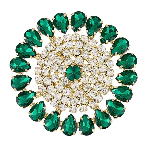 Brass Rhinestone Applique