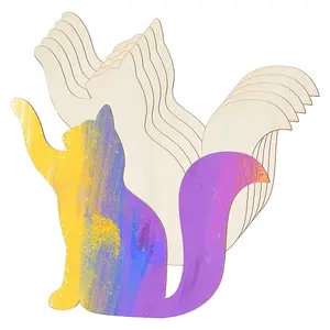 Cat Wood Unfinished Wood Cutouts
