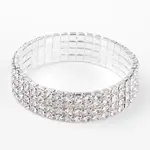 4 Row stretch Rhinestone Bracelet