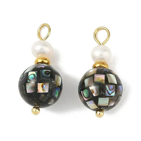 Natural Abalone Shell & Cultured Freshwater Pearl Pendants