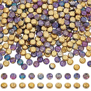 150Pcs 10 Colors Electroplate Glass Beads