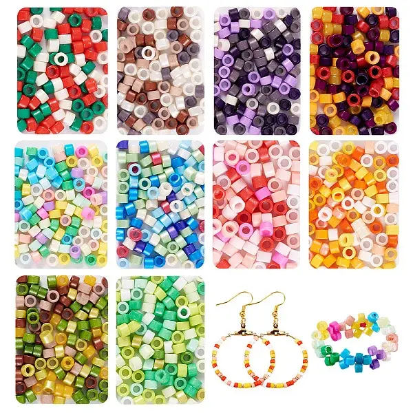 1000Pcs 10 Colors Handmade Lampwork Beads
