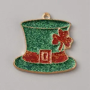 Saint Patrick's Day Alloy Enamel Pendants