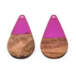 Transparent Resin & Walnut Wood Pendants