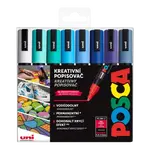 Sada akrylových fixů Uni Posca 5M 1,8-2,5mm 8ks Ocean