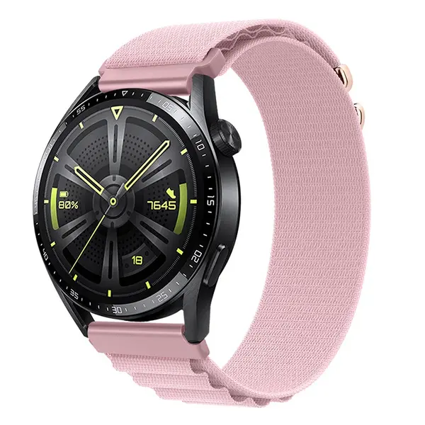 BStrap Nylon Loop remienok na Huawei Watch GT/GT2 46mm, powder sand