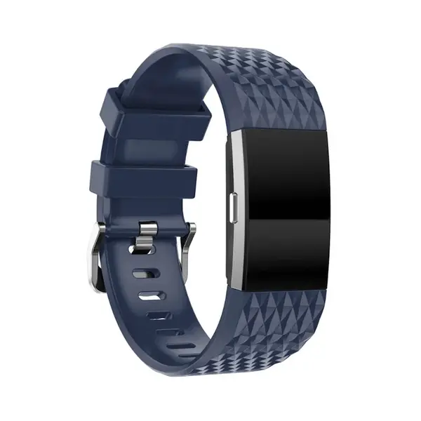 BStrap Silicone Diamond (Large) remienok na Fitbit Charge 2, dark blue