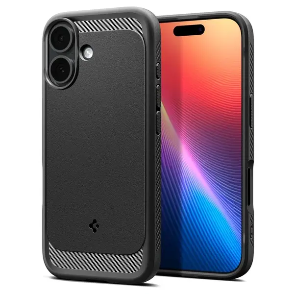 Spigen Rugged Armor MagSafe, iPhone 17, černý