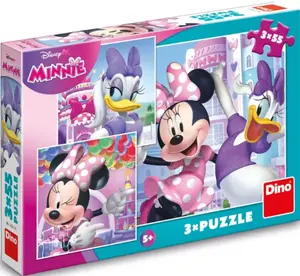 Puzzle Minnie a Daisy 3x55 dílků (poškozené)