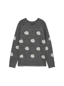 VERO MODA Sveter 'VMDOFFY'  krémová / grafitová