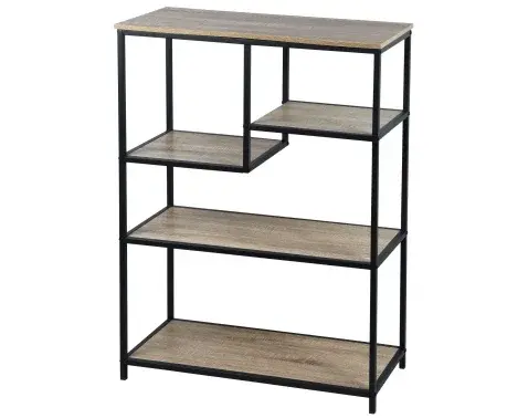 Regál Alessandro, 75 cm, černý/dub sonoma