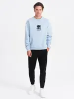 Ombre CARROT men's structured knit sweatpants - black