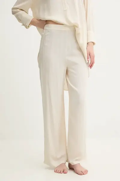 Pyžamové kalhoty Calvin Klein Underwear dámské, bílá barva, 000QS7257E