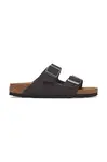 Nubukové pantofle Birkenstock Arizona SFB černá barva, 1019011