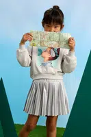 Dětská sukně Mayoral šedá barva, mini, áčková, 3907