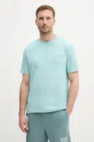 Bavlněné tričko Calvin Klein Jeans tyrkysová barva, J30J327494