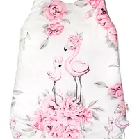 Baby Nellys Bavlněný spací vak  Plameňák, 70 cm - růžový