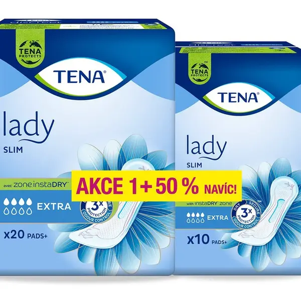 Tena Lady Slim Extra inkontinenční vložky 20 ks + 50 % navíc