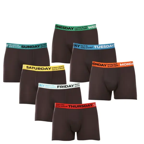 Gianvaglia 7PACK pánské boxerky černé (GVG-5068) XXL