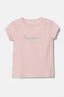 Dětské tričko Pepe Jeans růžová barva