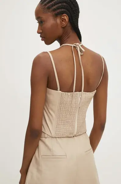 Kožený top Answear.LAB