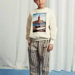 Dětské kalhoty Mini Rodini Gingham béžová barva, vzorované, 2523016113