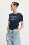 Bavlněné tričko Tommy Jeans tmavomodrá barva, DW0DW20323