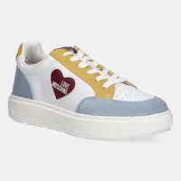 Kožené tenisky Love Moschino bílá barva, JA15154G1MIAA10B
