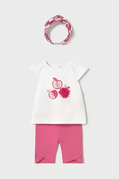 Dětská bavlněná souprava Mayoral Newborn růžová barva, 1763
