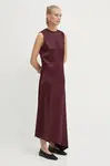 Šaty AERON vínová barva, maxi, DR553535