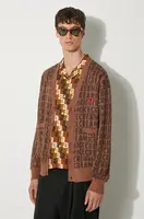 Svetr s příměsí vlny ICECREAM Text Print Cardigan