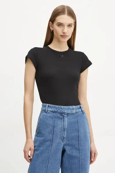 Bavlněné tričko Herskind Ludo černá barva, 5435178