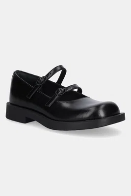 Kožené polobotky CAMPERLAB 1978 dámské, černá barva, na plochém podpatku, A500033.001