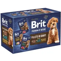 Brit Premium Dog Multipack kapsiček Fillets in Gravy 12x 85 g | Kapsička pro psy