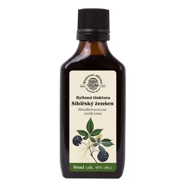 Klášterní officína Bylinná tinktura Sibiřský ženšen 40% 50 ml