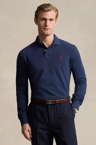 Bavlněné tričko s dlouhým rukávem Polo Ralph Lauren