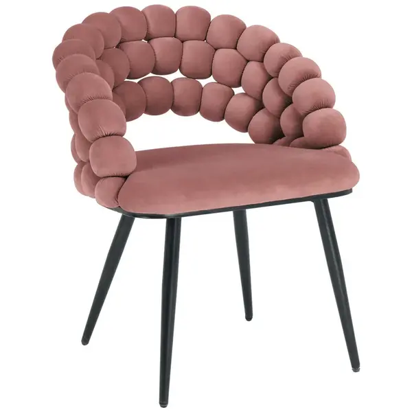 Novel ŽIDLE S PODRUČKAMI, železo, samet, růžová, černá