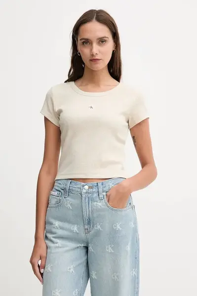 Tričko Calvin Klein Jeans dámské, bílá barva, LV047C200G