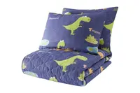 Prikrývka 200x220 + 2 vankúše dino - modrá