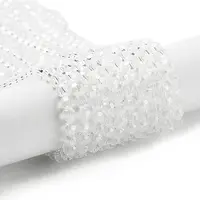 Electroplate Transparent Glass Beads Strands