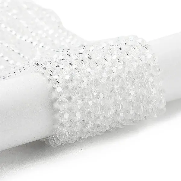 Electroplate Transparent Glass Beads Strands