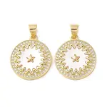Brass Micro Pave Clear Cubic Zirconia Pendants