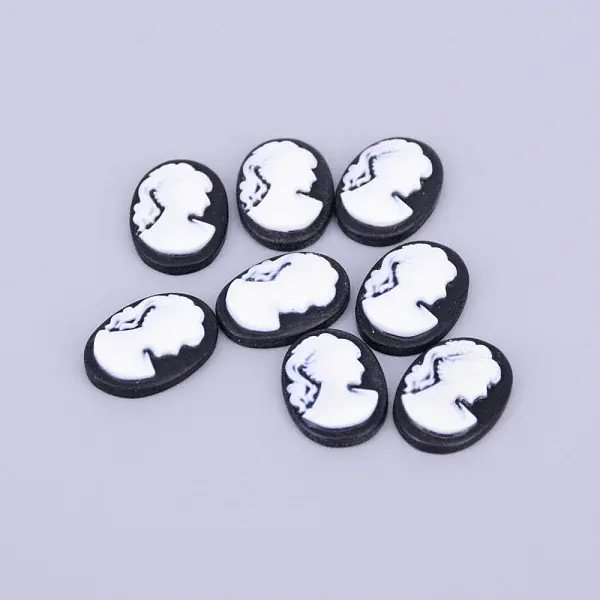 Resin Cameo Lady Head Cabochons