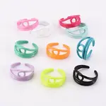 Spray Painted Brass Cuff Rings