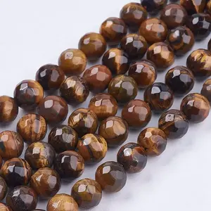 Natural Tiger Eye Round Bead Strands
