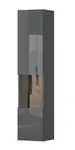 Závěsná vitrína s osvětlením orfea - šedá/ořech pacific
