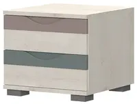 Noční stolek alegria - borovice/mix barev