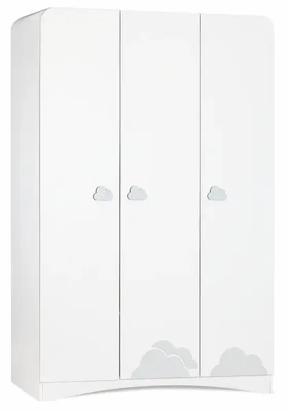 Šatní skříň 3d celeste - bílá