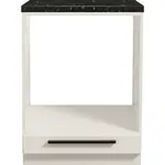 Kuchyňská skříňka na troubu birch-bílá/černá - s pracovní deskou